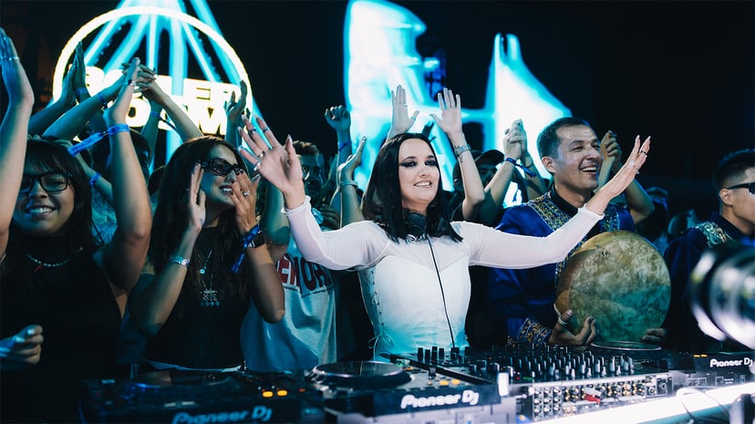 Flyer for event Sabinē x G'ulomjon Mukhammedjanov.